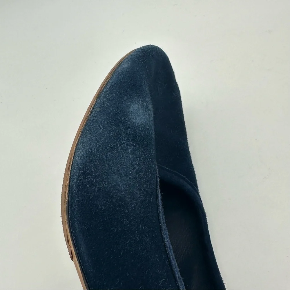 Tory Burch Therese Dark Blue Suede Block Heels